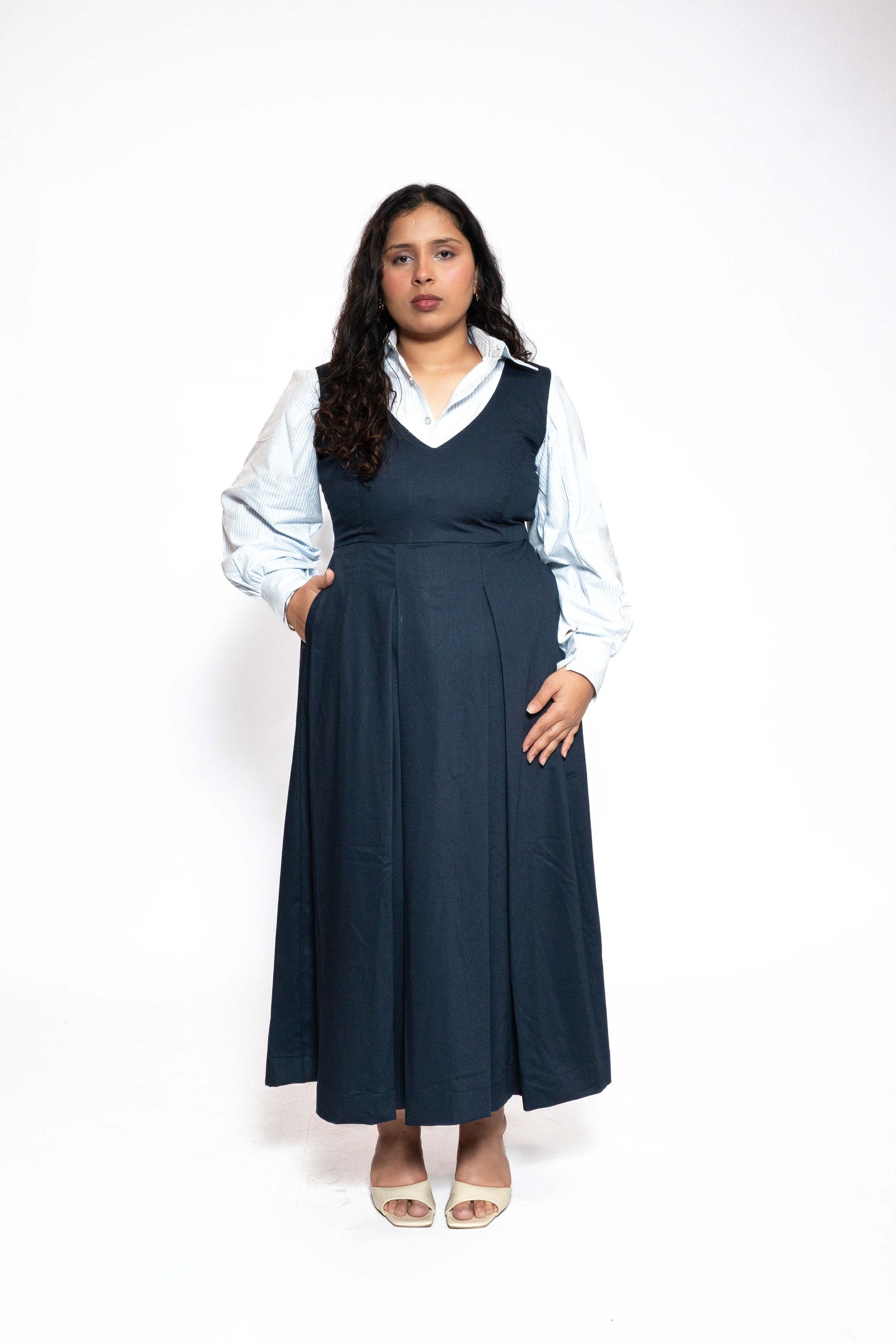 Midnight layered Korean dress