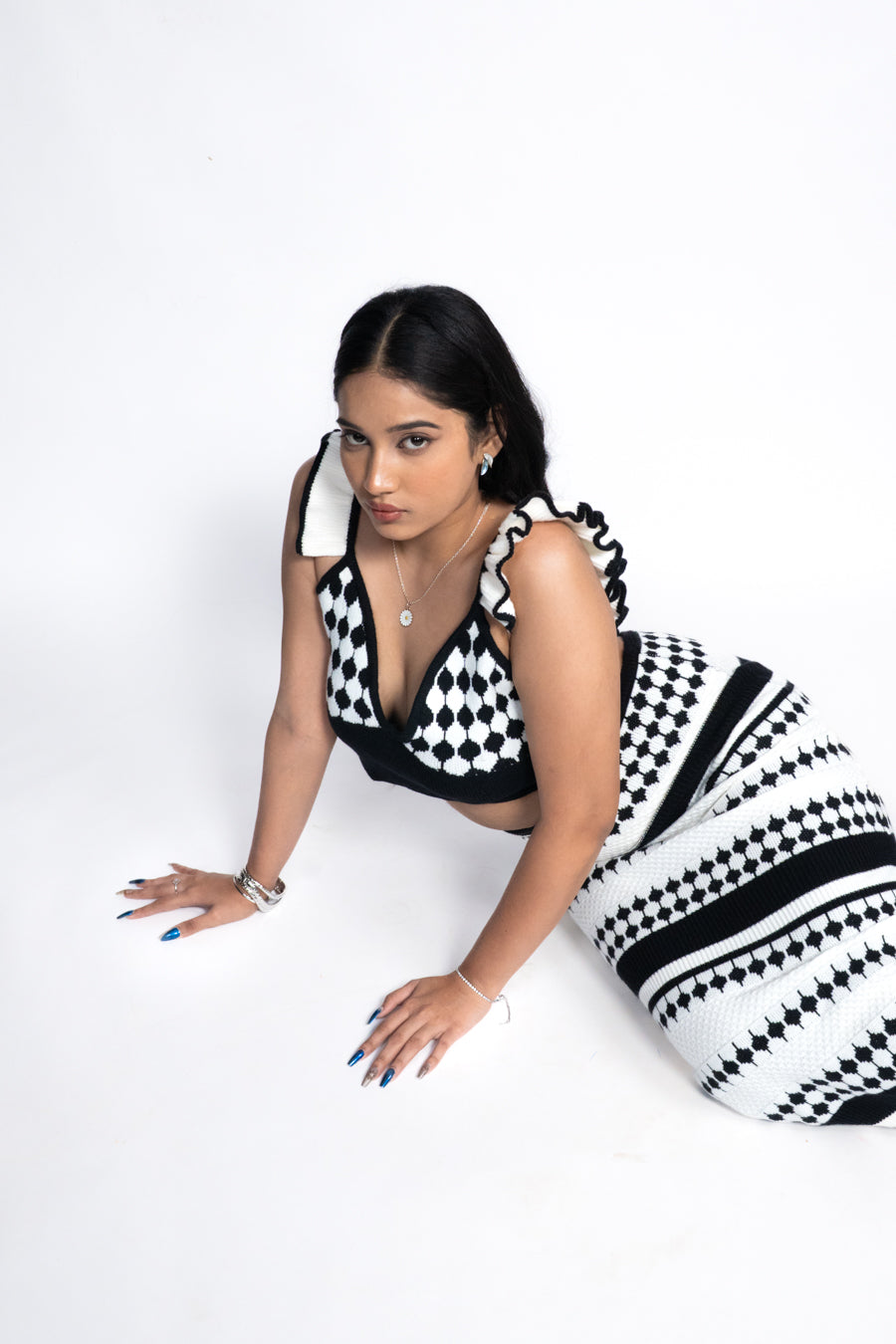 Monochrome Knit Co-ord Set