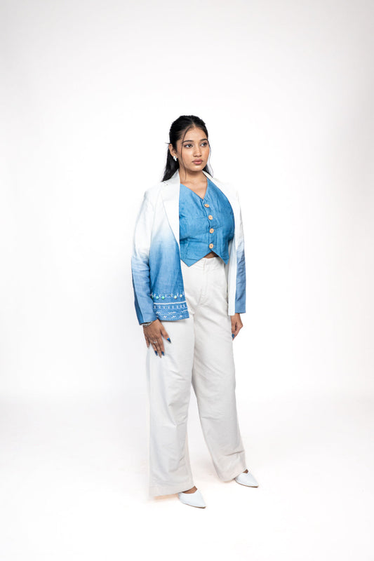 Ombre Vest Jacket & Set
