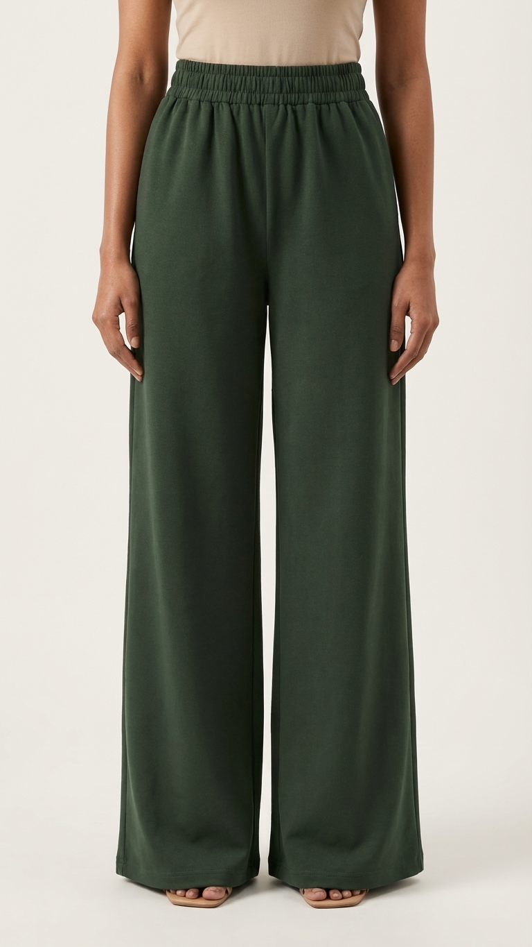 Forest Ease Wide-Leg Pants