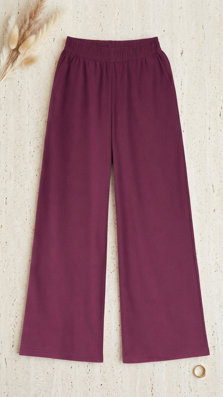Berry Ease Wide-Leg Pants 