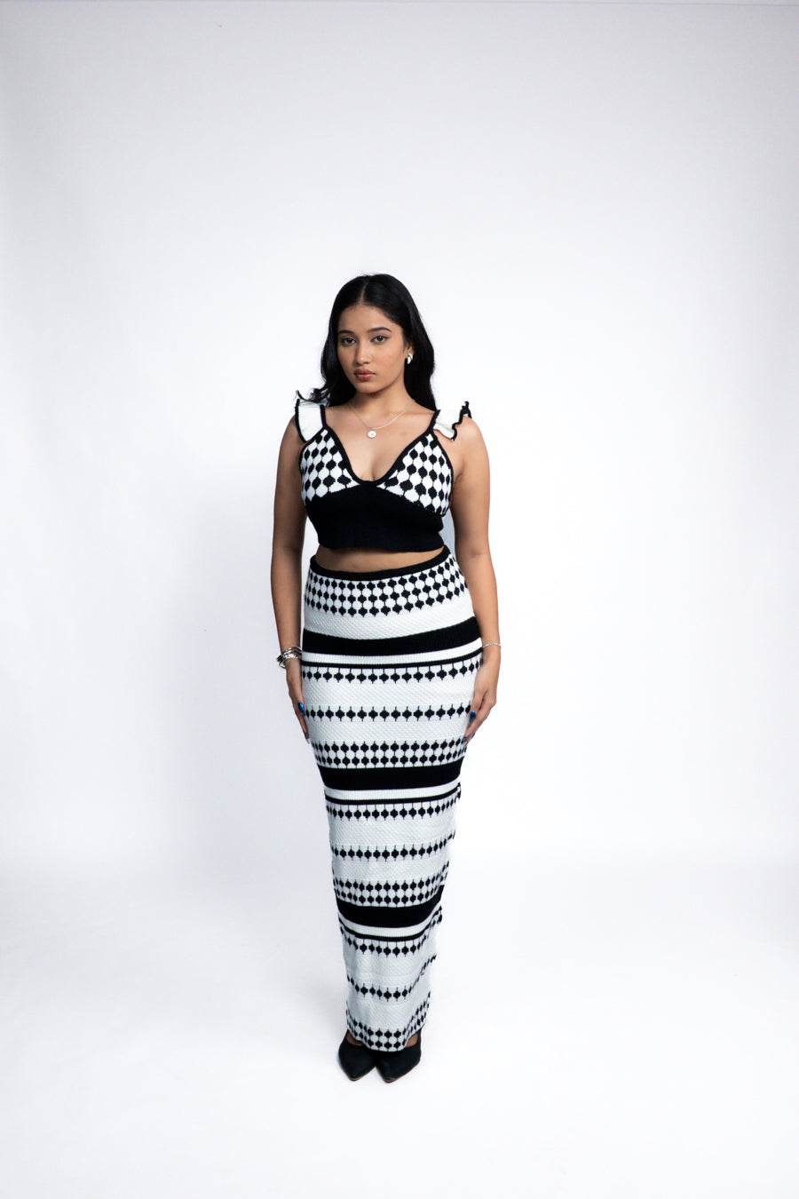Monochrome Knit Co-ord Set 
