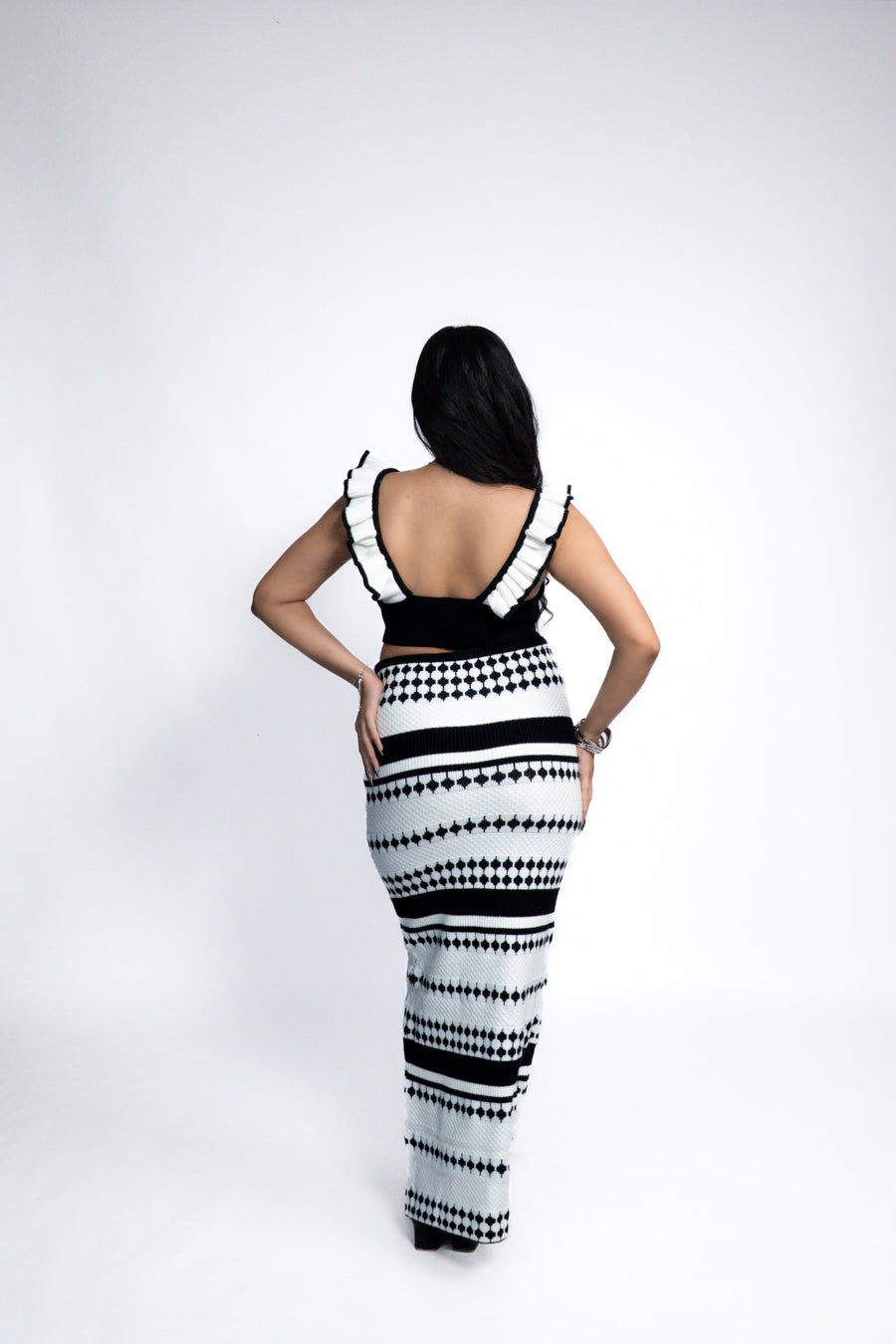 Monochrome Knit Co-ord Set 