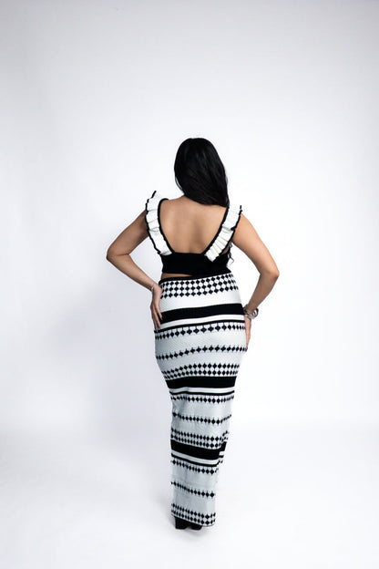 Monochrome Knit Co-ord Set 