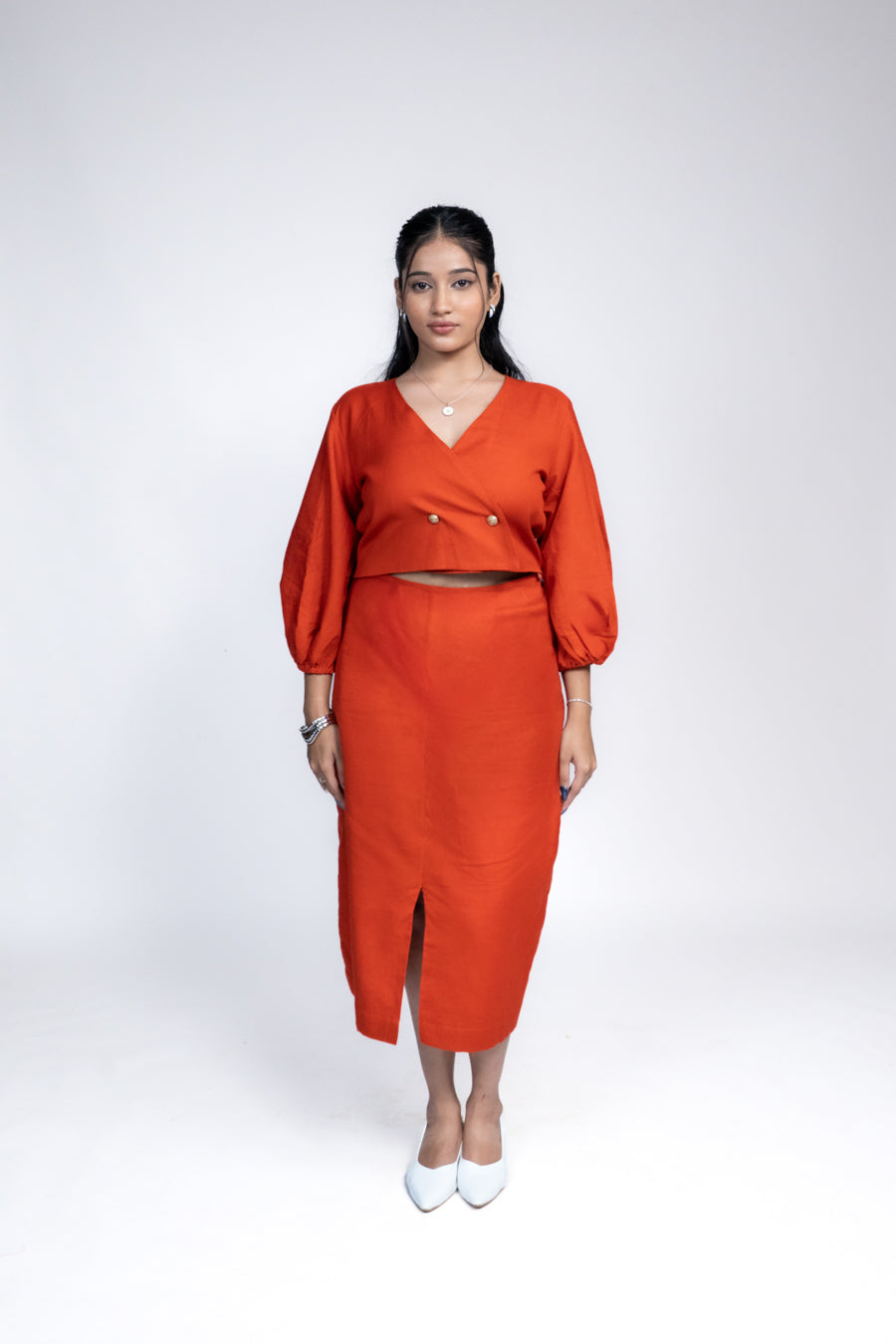 Rust Wrap Co-ord Set 
