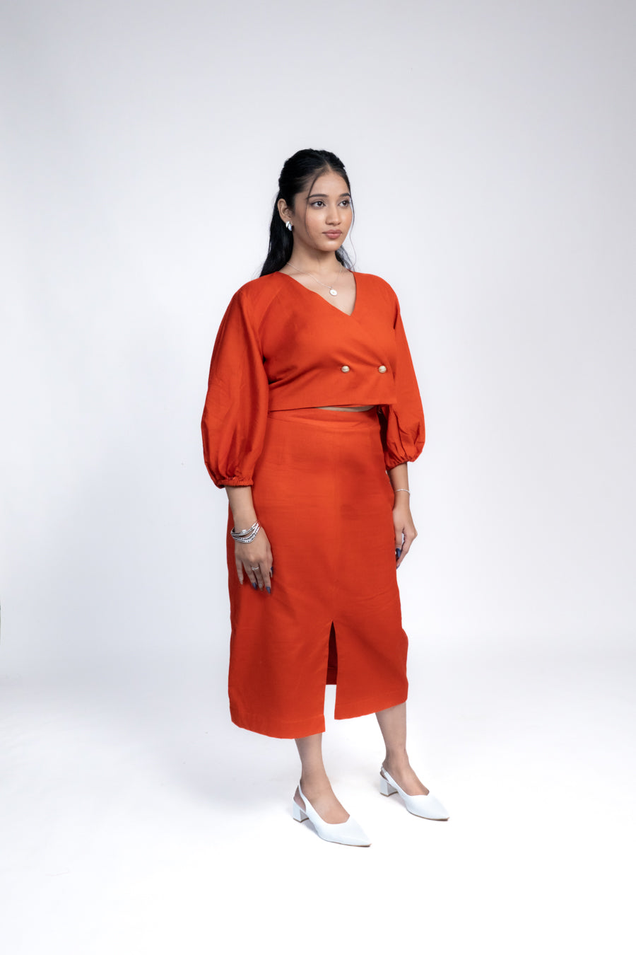 Rust Wrap Co-ord Set 