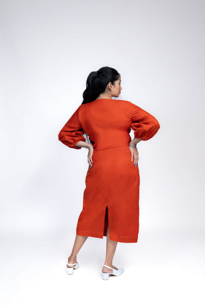 Rust Wrap Co-ord Set 