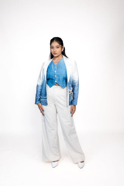 Ombre Vest Jacket & Set 