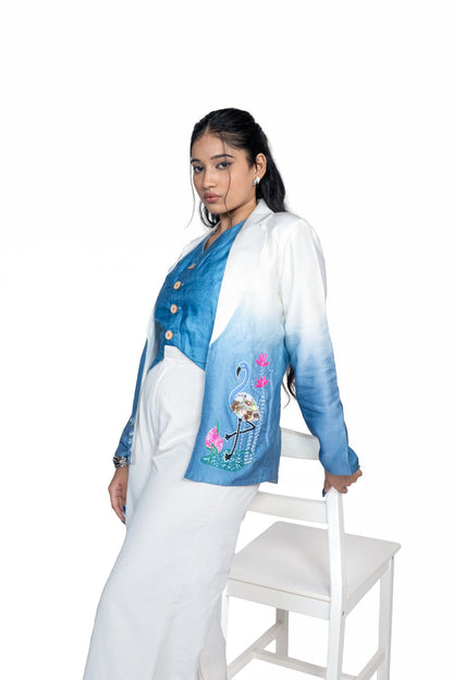 Ombre Vest Jacket & Set 