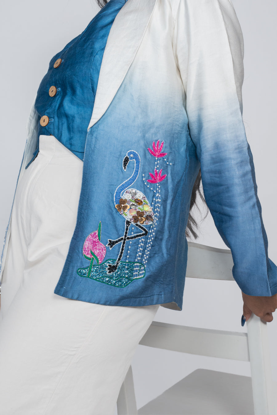 Ombre Vest Jacket & Set 