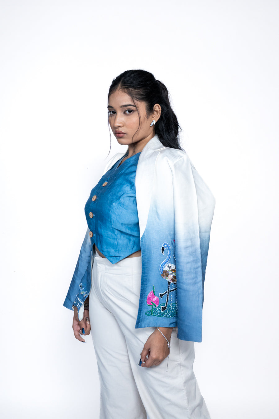 Ombre Vest Jacket & Set 