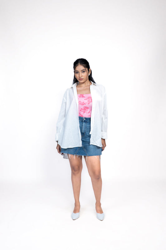 White Oversized Cotton Shirt 