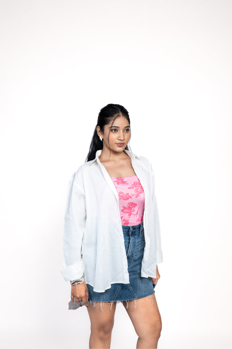 White Oversized Cotton Shirt 