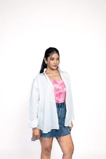 White Oversized Cotton Shirt 