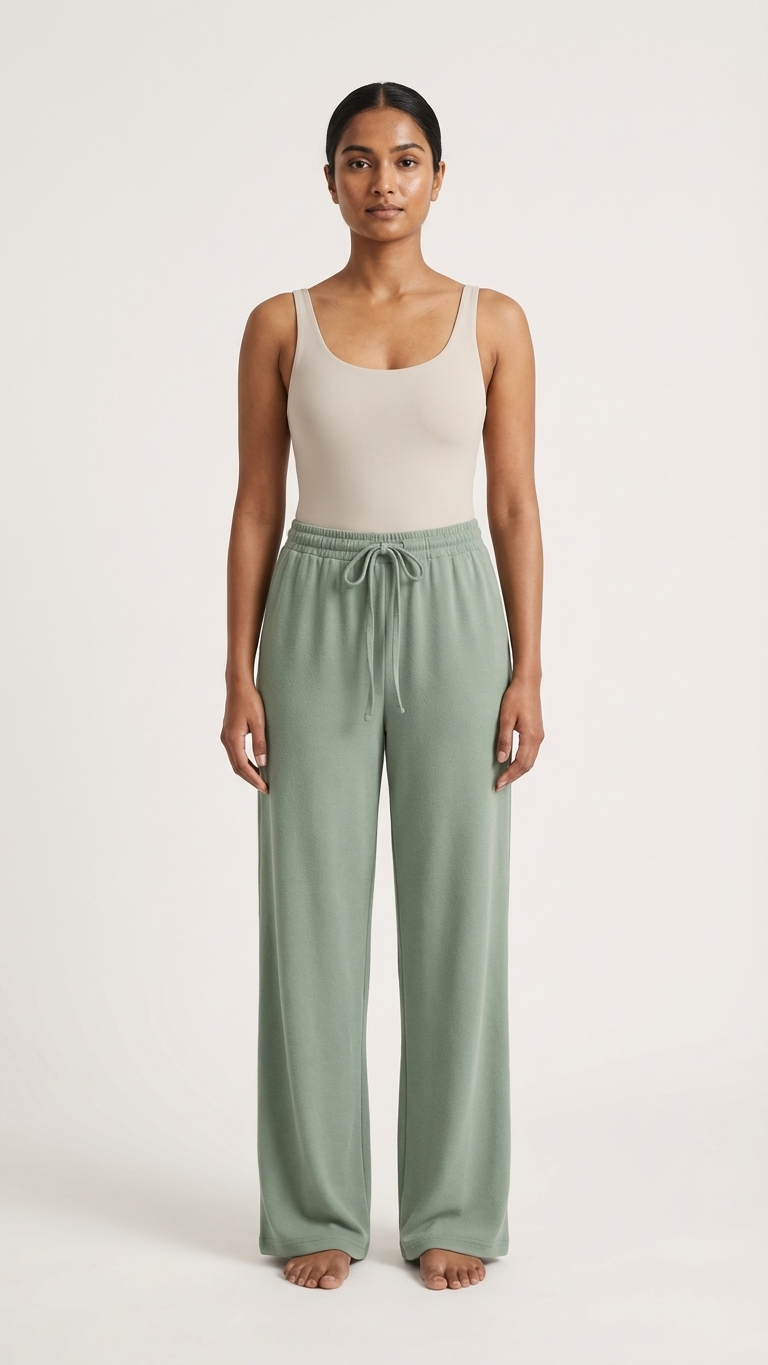 Sage Ease Wide-Leg Pants 